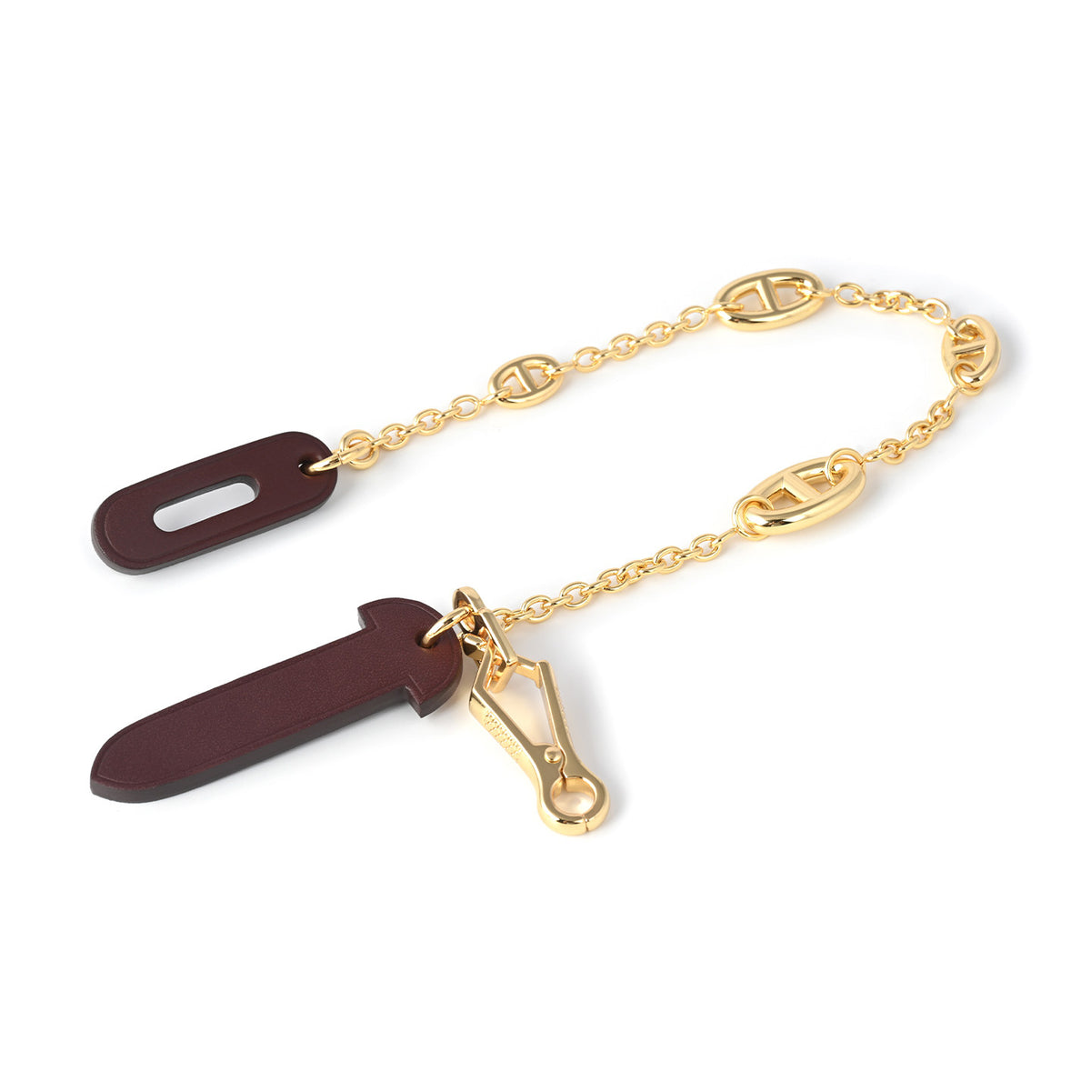Strapory Roulis Leather Flap Closure Tab & Chain for Hermès Herbag