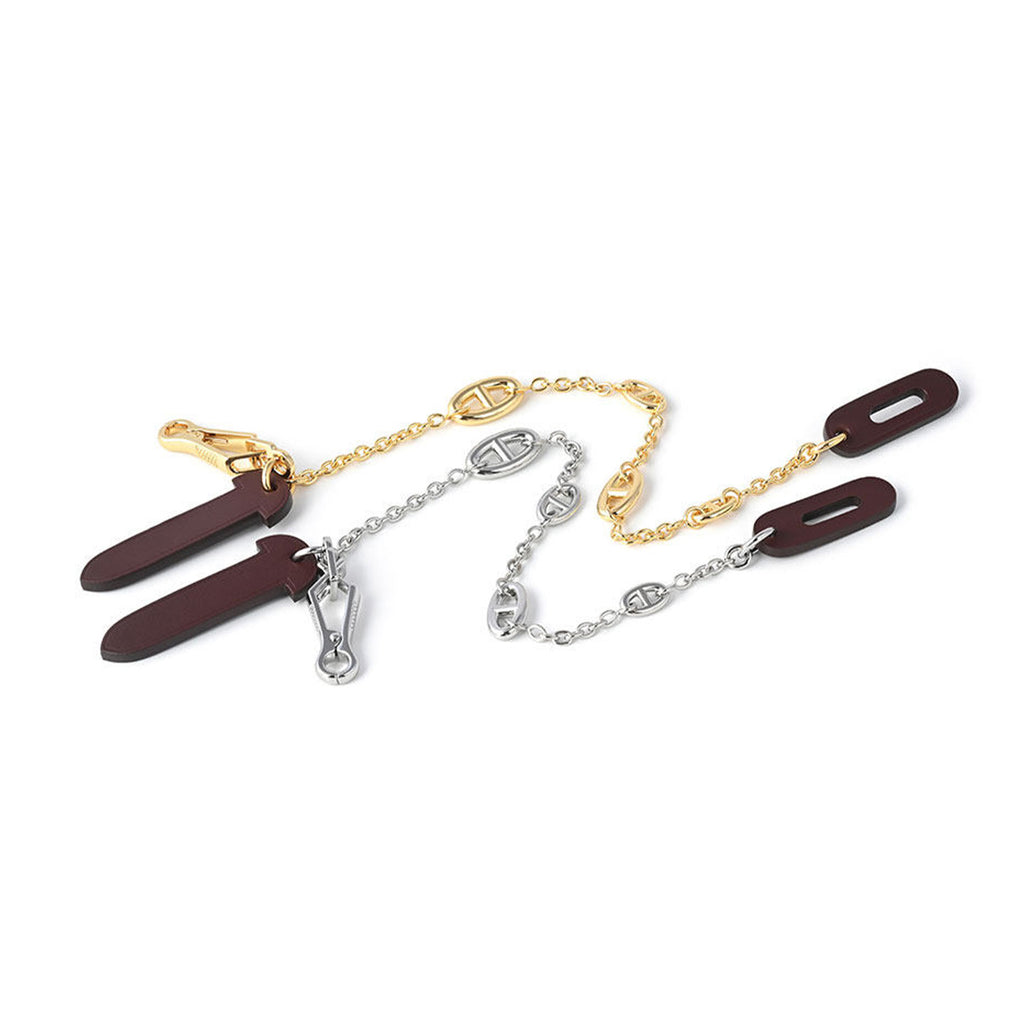 Strapory Roulis Leather Flap Closure Tab & Chain for Hermès Herbag