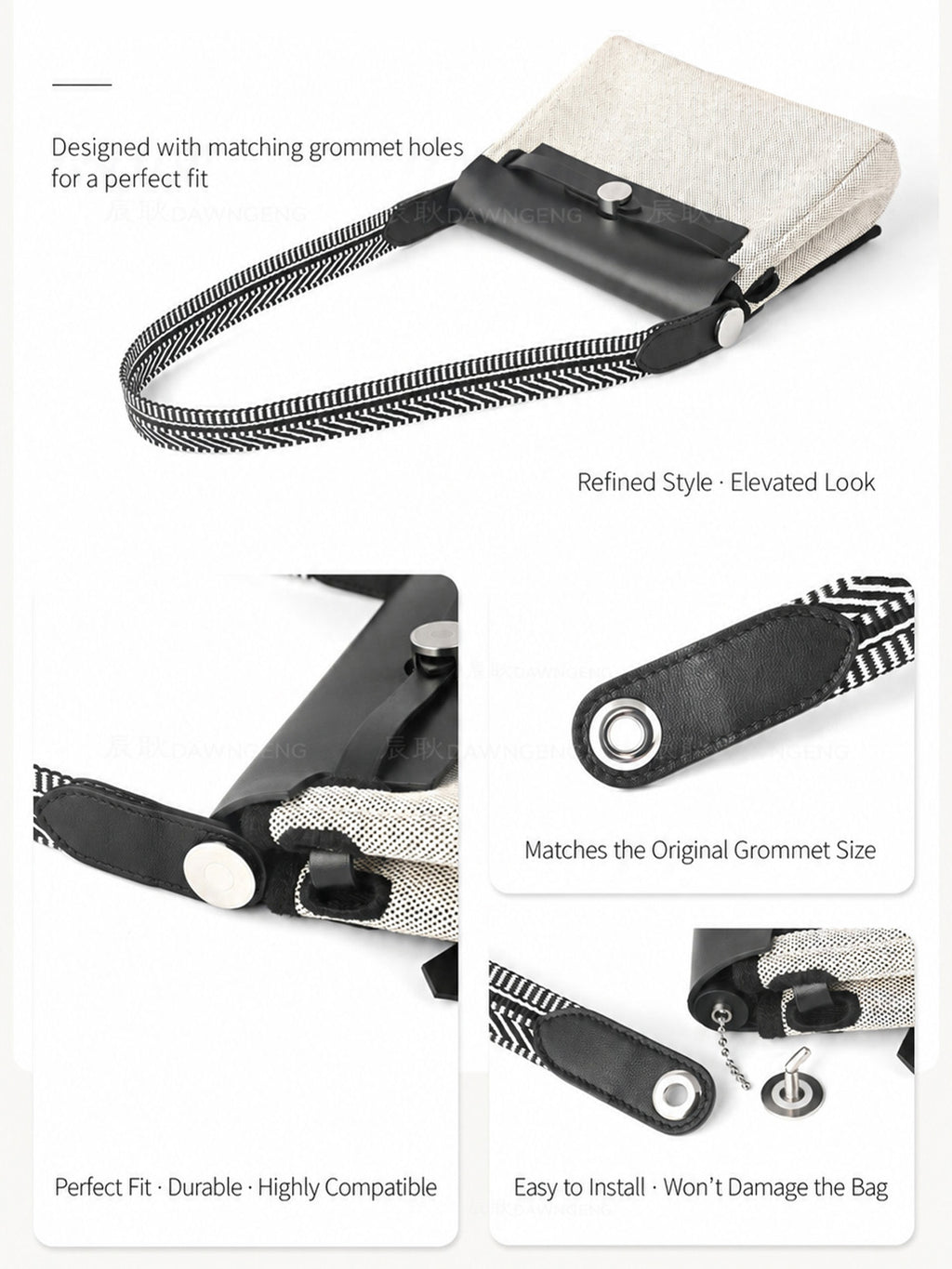 Strapory Woven Replacement Strap Compatible with Hermes mini Herbag