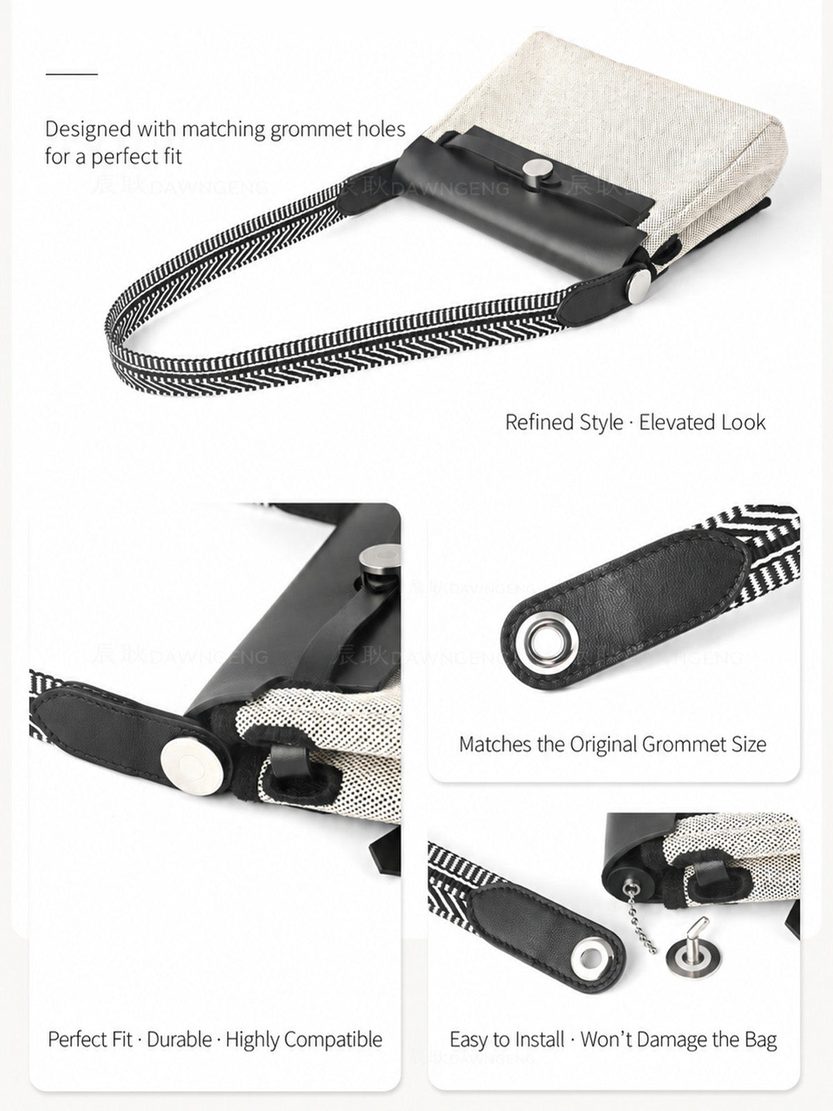 Strapory Woven Replacement Strap Compatible with Hermes mini Herbag