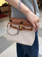 Strapory Protective Leather Flap Closure Tab & Chain for Hermès Herbag