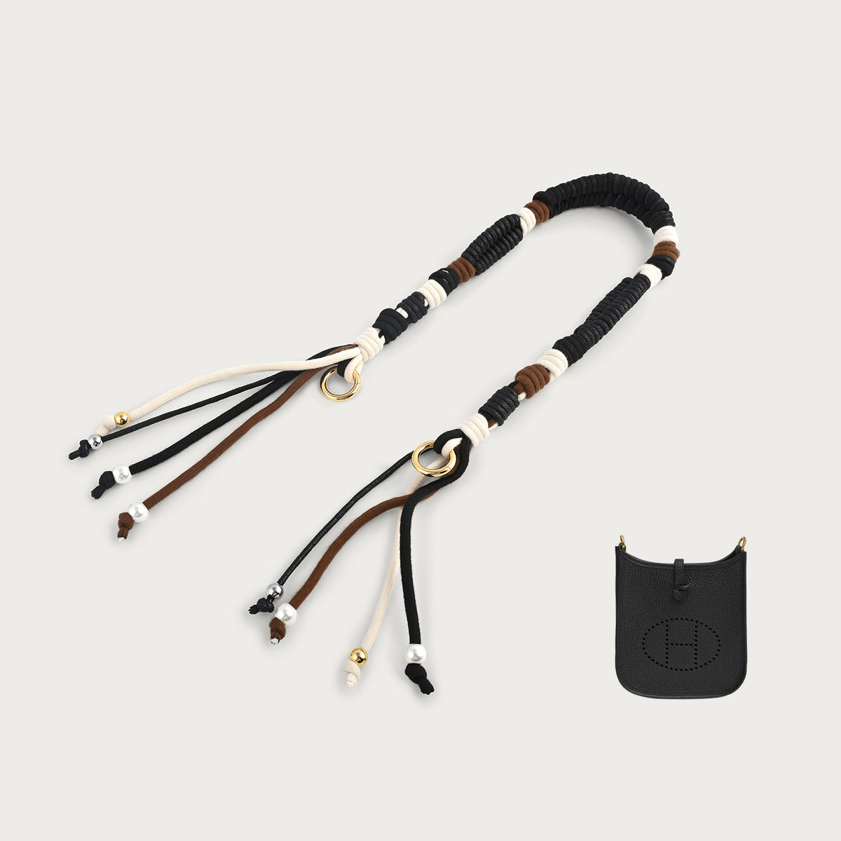 Strapory Nomad Beaded & Woven Tassel Strap for Hermes Evelyne 16/23