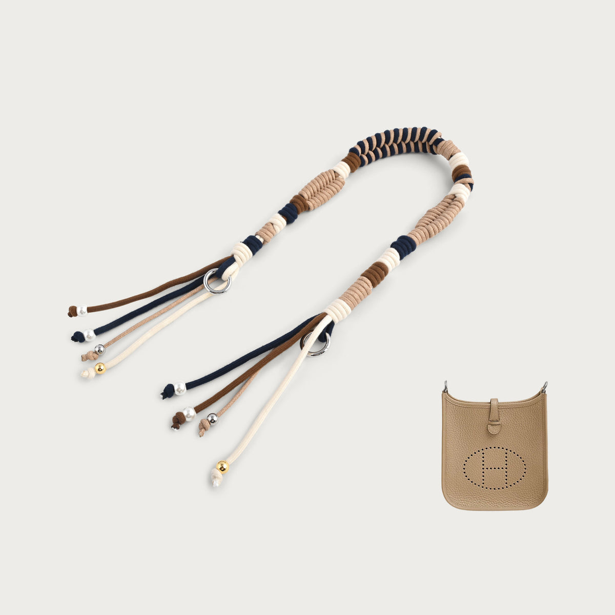 Strapory Nomad Beaded & Woven Tassel Strap for Hermes Evelyne 16/23