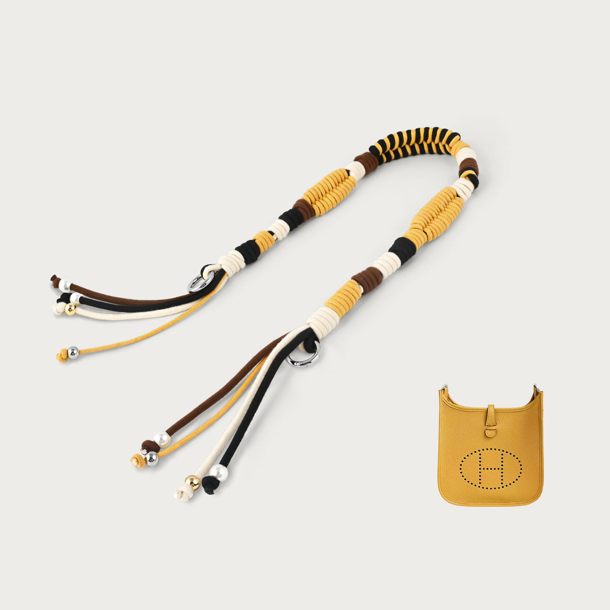 Strapory Nomad Beaded & Woven Tassel Strap for Hermes Evelyne 16/23