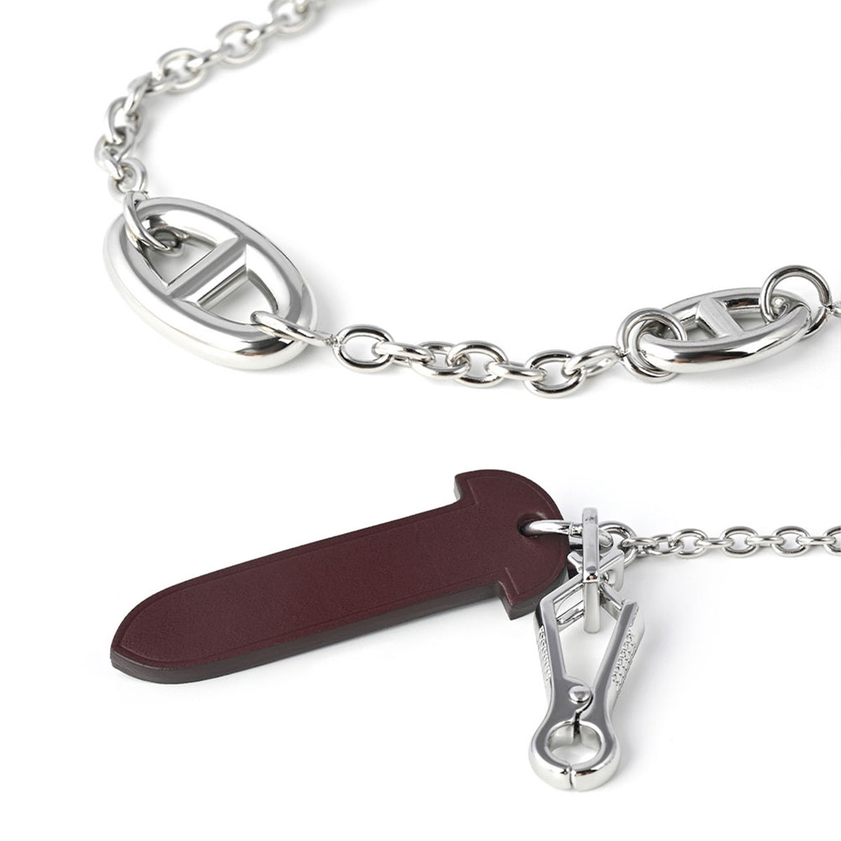 Strapory Roulis Leather Flap Closure Tab & Chain for Hermès Herbag