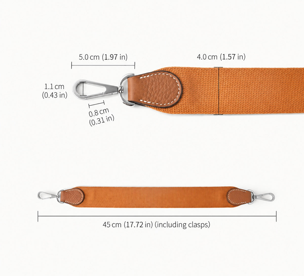 Strapory Fibre Canvas Replacement Shoulder Strap for Hermès Evelyne 23