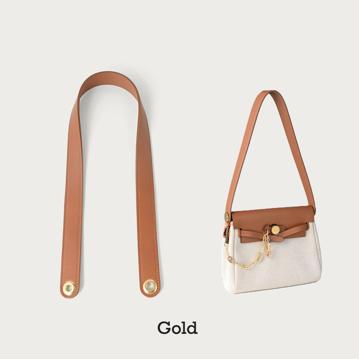 Strapory Leather Replacement Strap Compatible with Hermes Mini Herbag