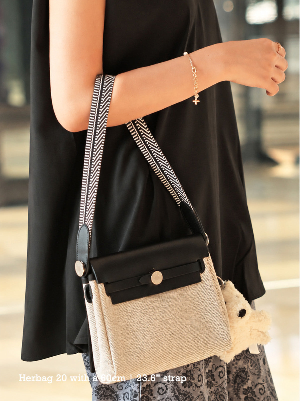 Strapory Woven Replacement Strap Compatible with Hermes mini Herbag