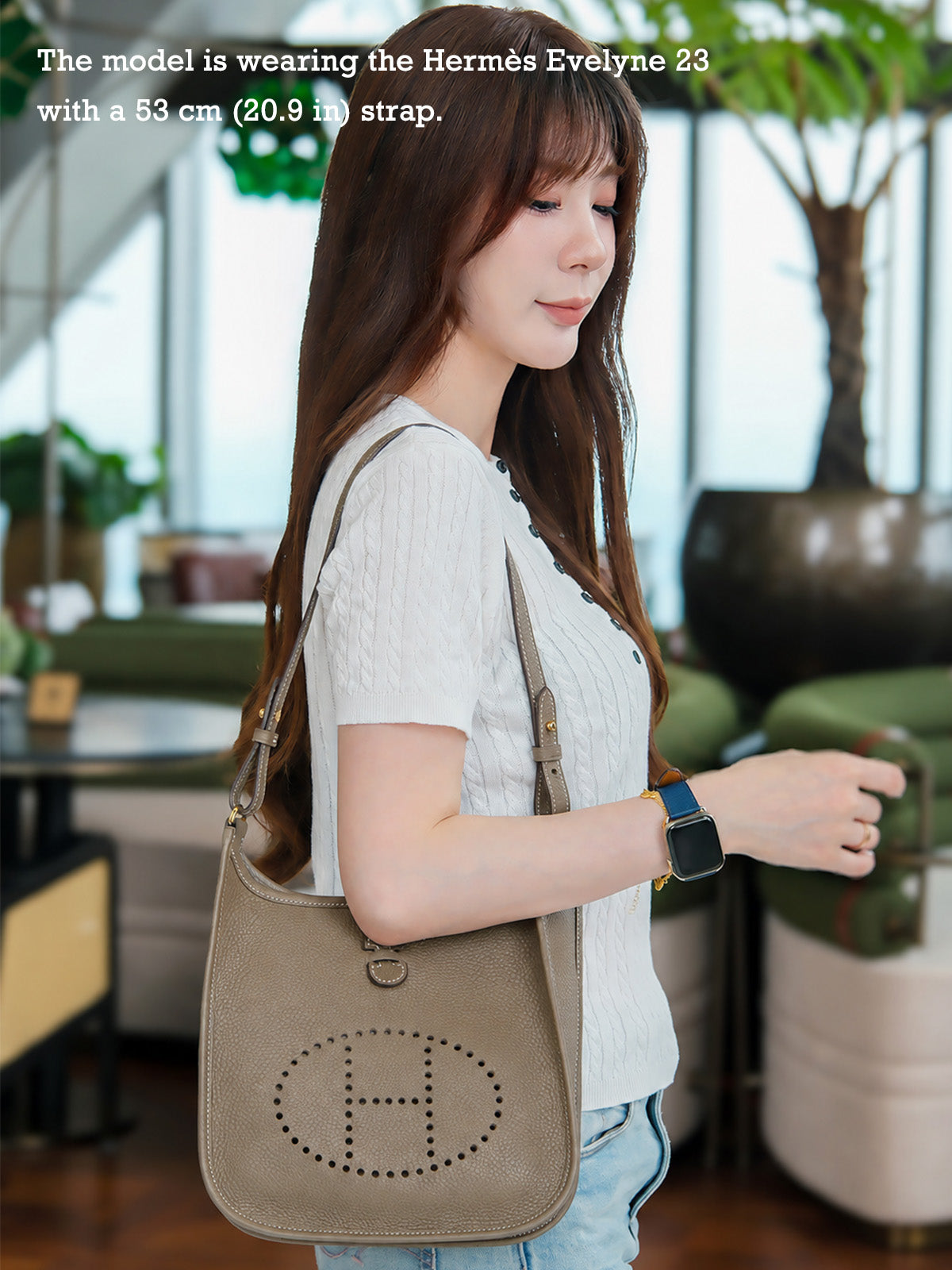 Strapory Leather Shoulder Strap for Hermès Evelyne TPM / 16 / 23