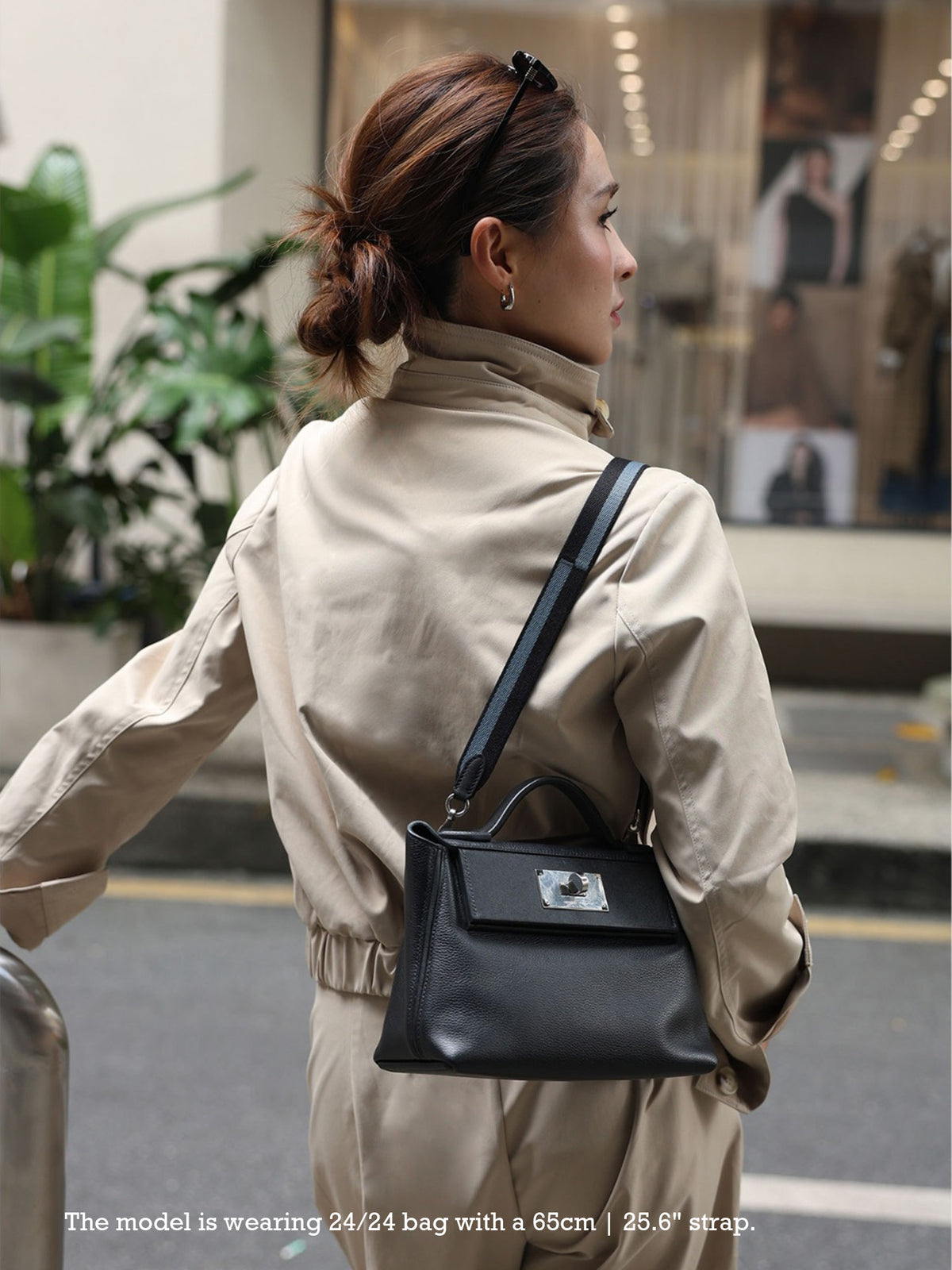 Strapory Geometric Woven Wide Shoulder Strap for 24/24 bag, Kelly bag, Bolide bag-1.97" wide